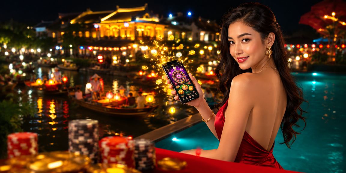 Người chơi sử dụng ứng dụng casino trên điện thoại tại Huế với áo dài truyền thống