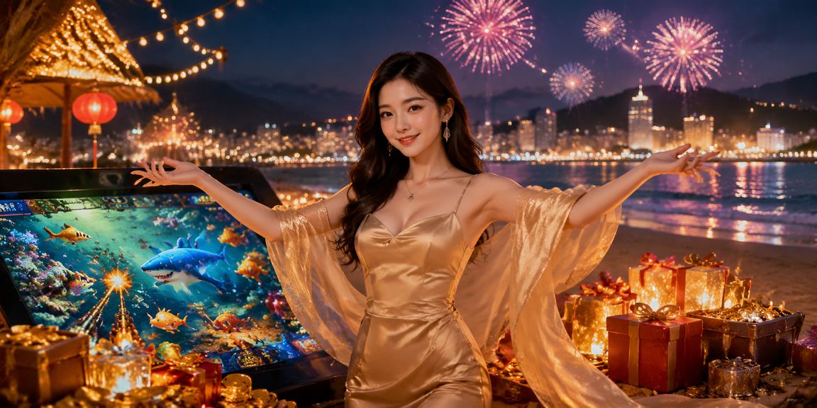 Người chơi thư giãn với trò chơi bắn cá bên bãi biển Quy Nhơn yên bình